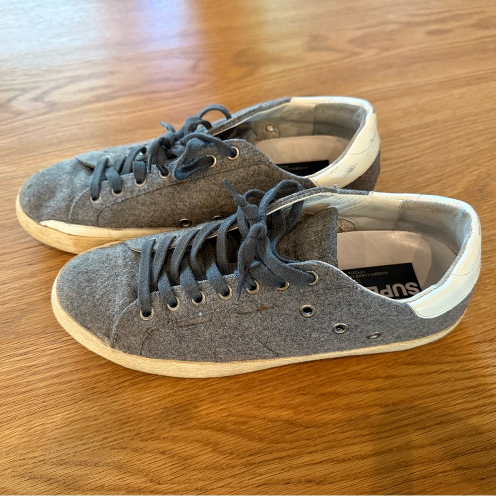 Superstar Golden Goose Grey Flannel Sneakers
